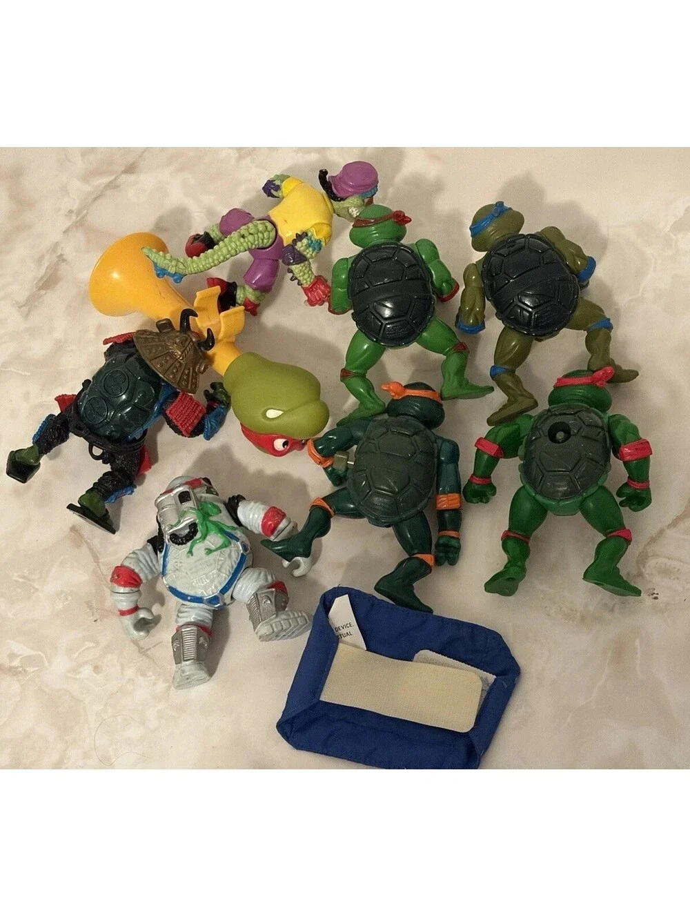 Vintage TMNT Teenage Mutant Ninja Turtles Action Figure Lot 1988-1991 Bike Horn